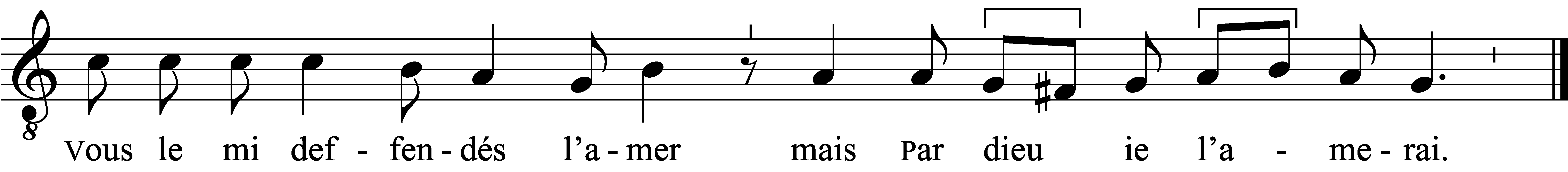 Refrain musical notation